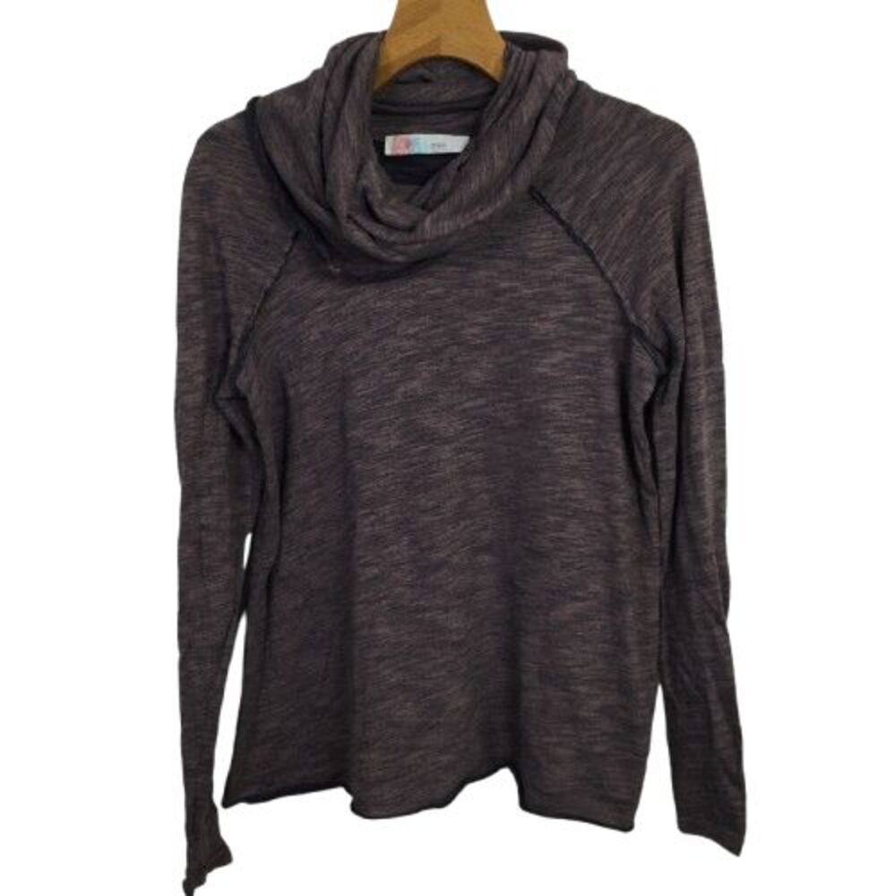 Free People FP Beach Cocoon Cowl Pullover Sweater Long Sleeves Purple One Size